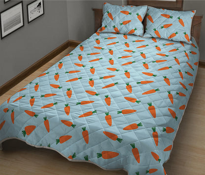 Little Carrot Pattern Print Quilt Bed Set