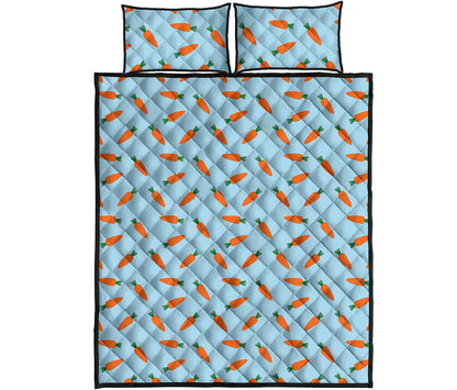 Little Carrot Pattern Print Quilt Bed Set