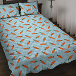 Little Carrot Pattern Print Quilt Bed Set
