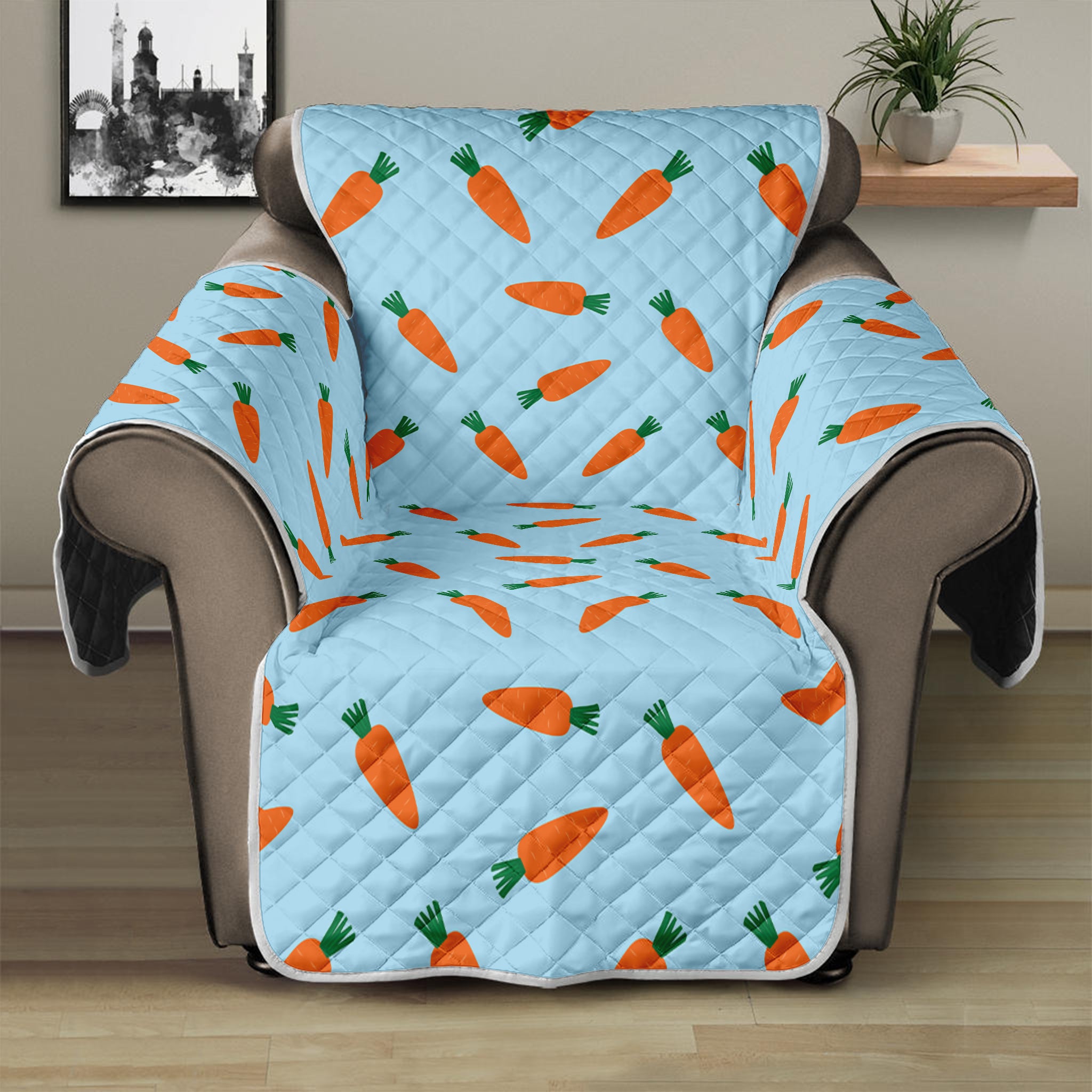 Little Carrot Pattern Print Recliner Protector