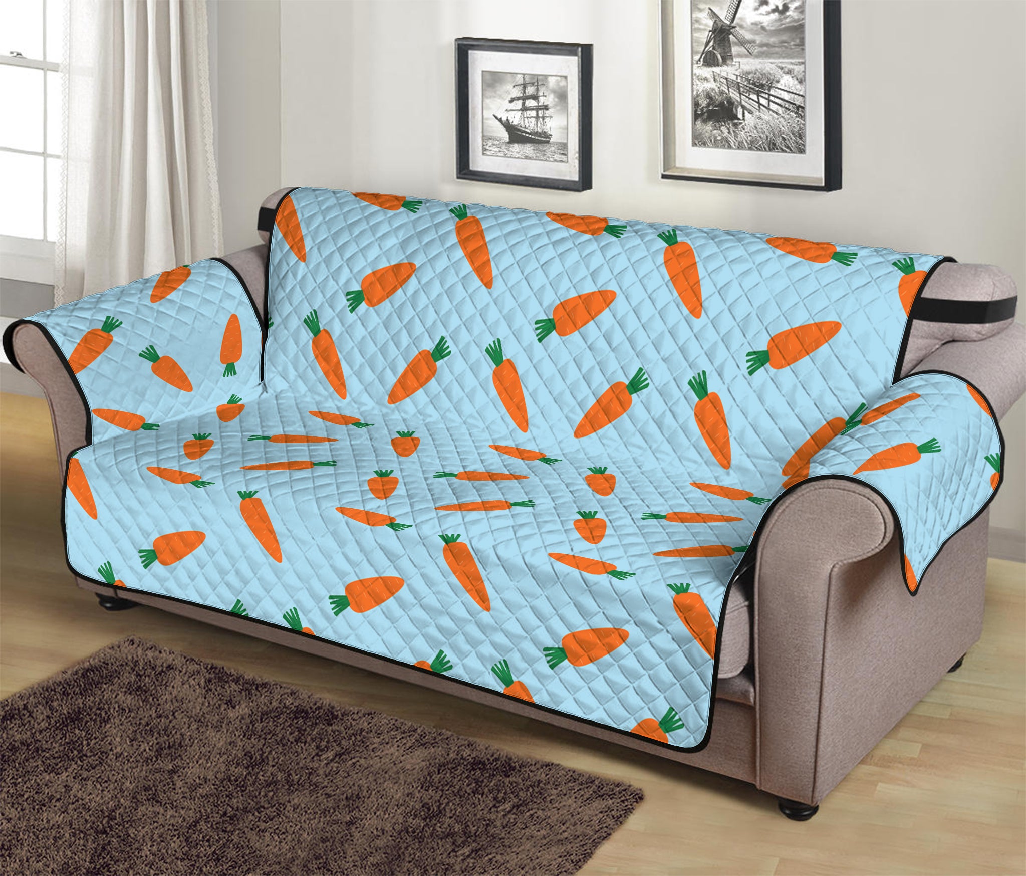 Little Carrot Pattern Print Sofa Protector