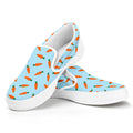 Little Carrot Pattern Print White Slip On Sneakers