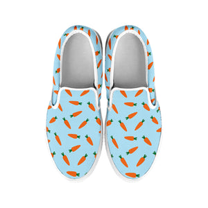 Little Carrot Pattern Print White Slip On Shoes