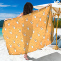 Little Corgi Pattern Print Beach Sarong Wrap