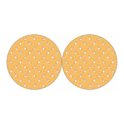 Little Corgi Pattern Print Car Coasters