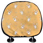 Little Corgi Pattern Print Car Headrest Covers