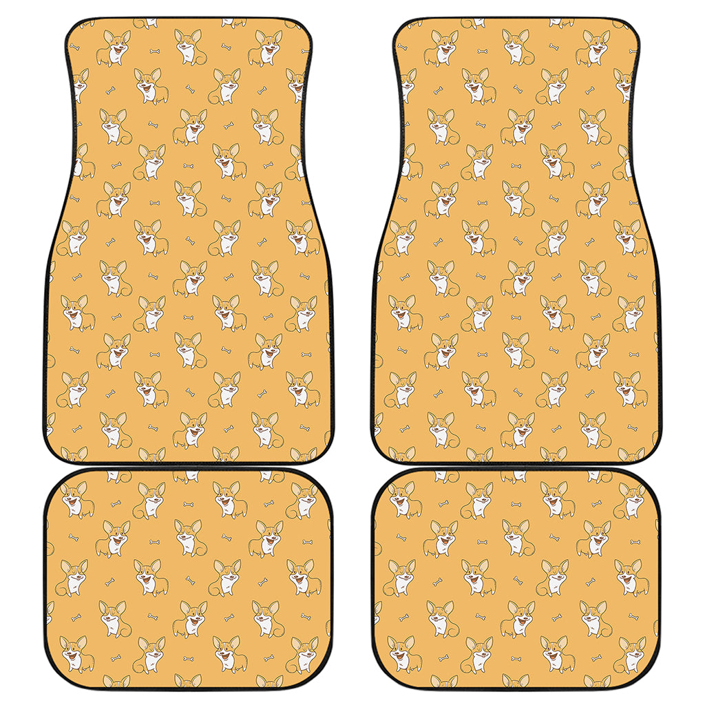 Little Corgi Pattern Print Front and Back Car Floor Mats