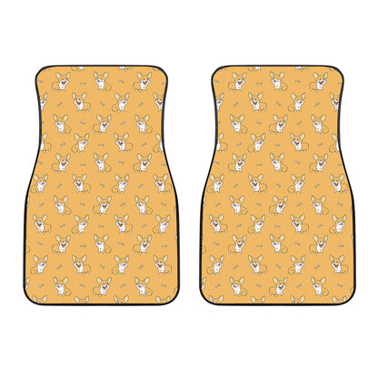 Little Corgi Pattern Print Front Car Floor Mats