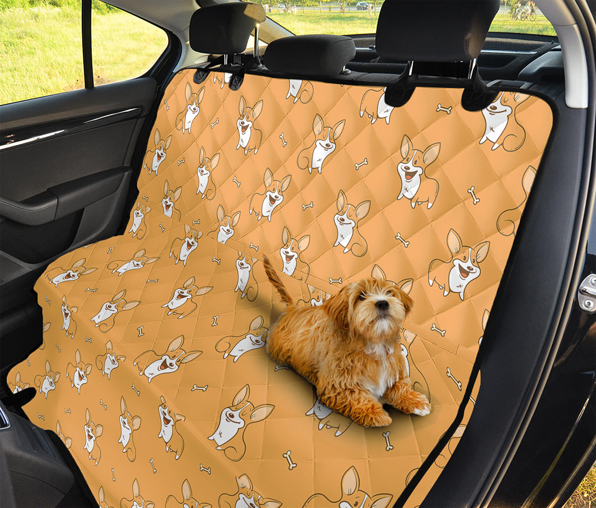 Little Corgi Pattern Print Pet Car Back Seat Cover