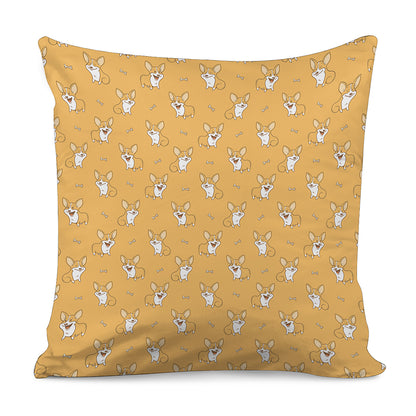 Little Corgi Pattern Print Pillow Cover