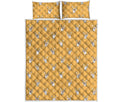 Little Corgi Pattern Print Quilt Bed Set