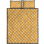 Little Corgi Pattern Print Quilt Bed Set