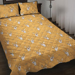 Little Corgi Pattern Print Quilt Bed Set