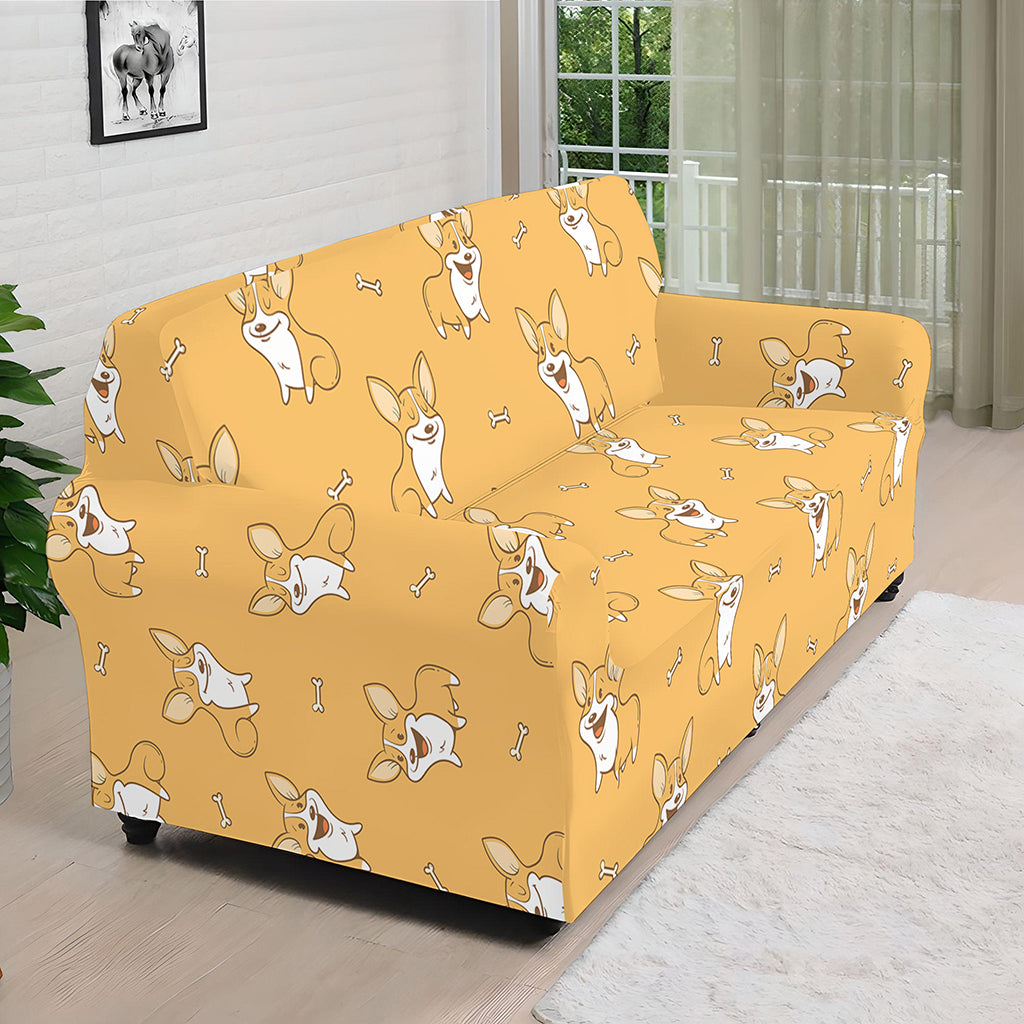 Little Corgi Pattern Print Sofa Cover