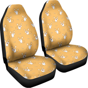 Little Corgi Pattern Print Universal Fit Car Seat Covers