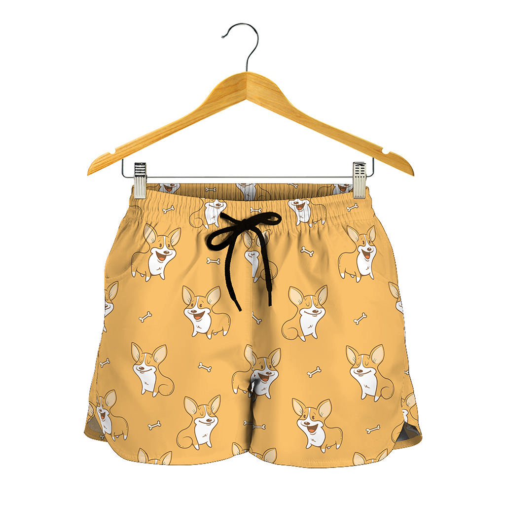 Little Corgi Pattern Print Women's Shorts