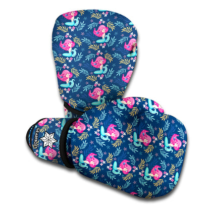 Little Cute Mermaid Pattern Print Boxing Gloves