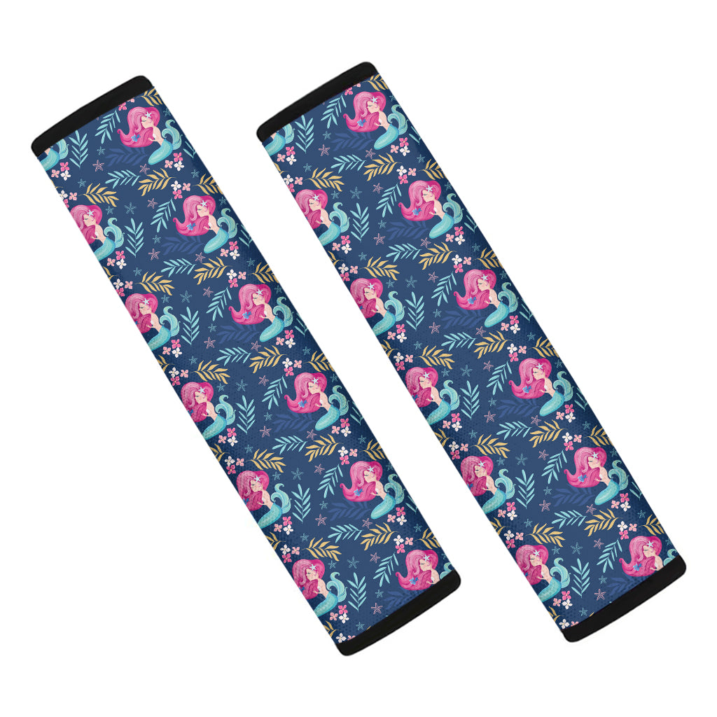 Little Cute Mermaid Pattern Print Car Seat Belt Covers