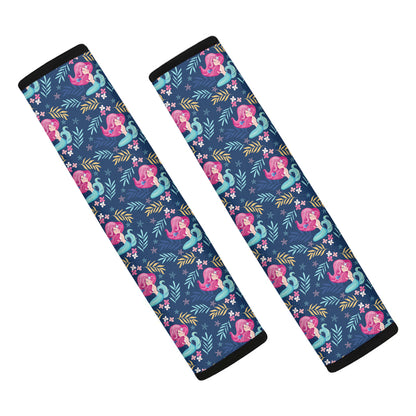 Little Cute Mermaid Pattern Print Car Seat Belt Covers