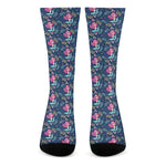 Little Cute Mermaid Pattern Print Crew Socks