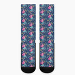 Little Cute Mermaid Pattern Print Crew Socks