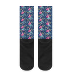 Little Cute Mermaid Pattern Print Crew Socks