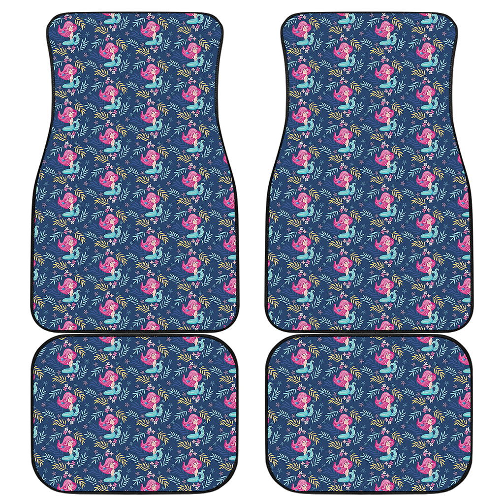 Little Cute Mermaid Pattern Print Front and Back Car Floor Mats