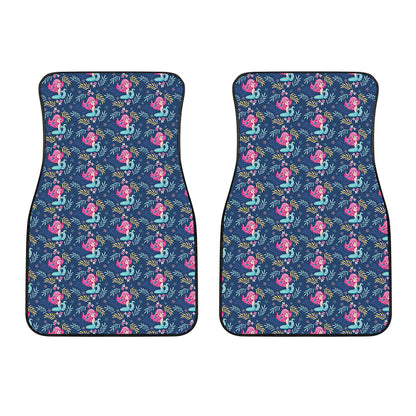 Little Cute Mermaid Pattern Print Front Car Floor Mats