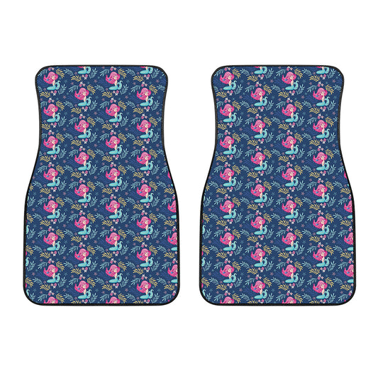 Little Cute Mermaid Pattern Print Front Car Floor Mats