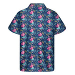 Little Cute Mermaid Pattern Print Men's Short Sleeve Shirt