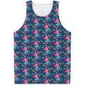Little Cute Mermaid Pattern Print Men's Tank Top