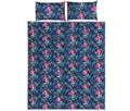 Little Cute Mermaid Pattern Print Quilt Bed Set