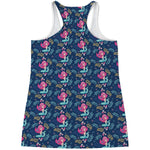 Little Cute Mermaid Pattern Print Women's Racerback Tank Top