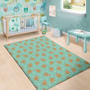 Little Gingerbread Man Pattern Print Area Rug