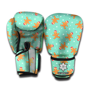 Little Gingerbread Man Pattern Print Boxing Gloves