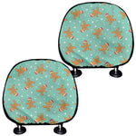 Little Gingerbread Man Pattern Print Car Headrest Covers