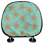 Little Gingerbread Man Pattern Print Car Headrest Covers