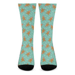 Little Gingerbread Man Pattern Print Crew Socks