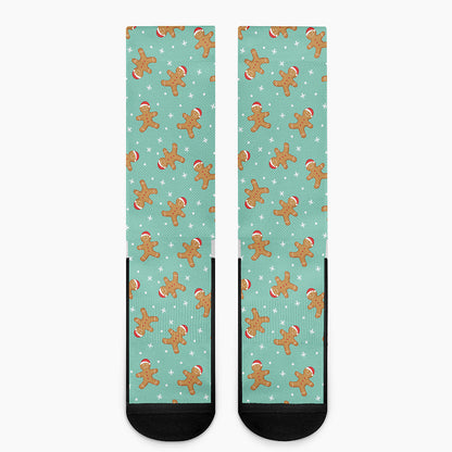 Little Gingerbread Man Pattern Print Crew Socks
