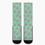 Little Gingerbread Man Pattern Print Crew Socks