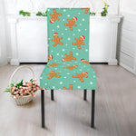 Little Gingerbread Man Pattern Print Dining Chair Slipcover