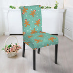Little Gingerbread Man Pattern Print Dining Chair Slipcover