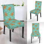 Little Gingerbread Man Pattern Print Dining Chair Slipcover