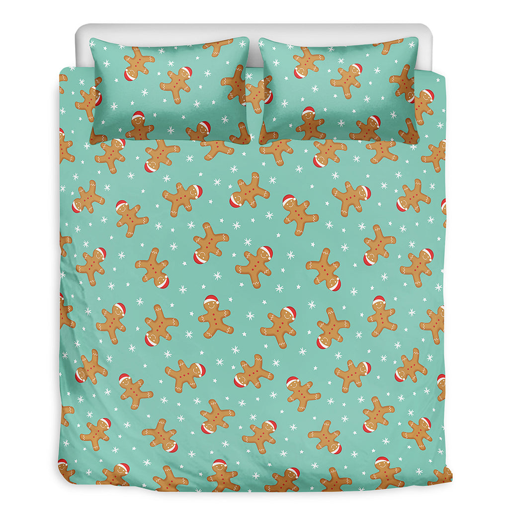 Little Gingerbread Man Pattern Print Duvet Cover Bedding Set