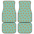 Little Gingerbread Man Pattern Print Front and Back Car Floor Mats