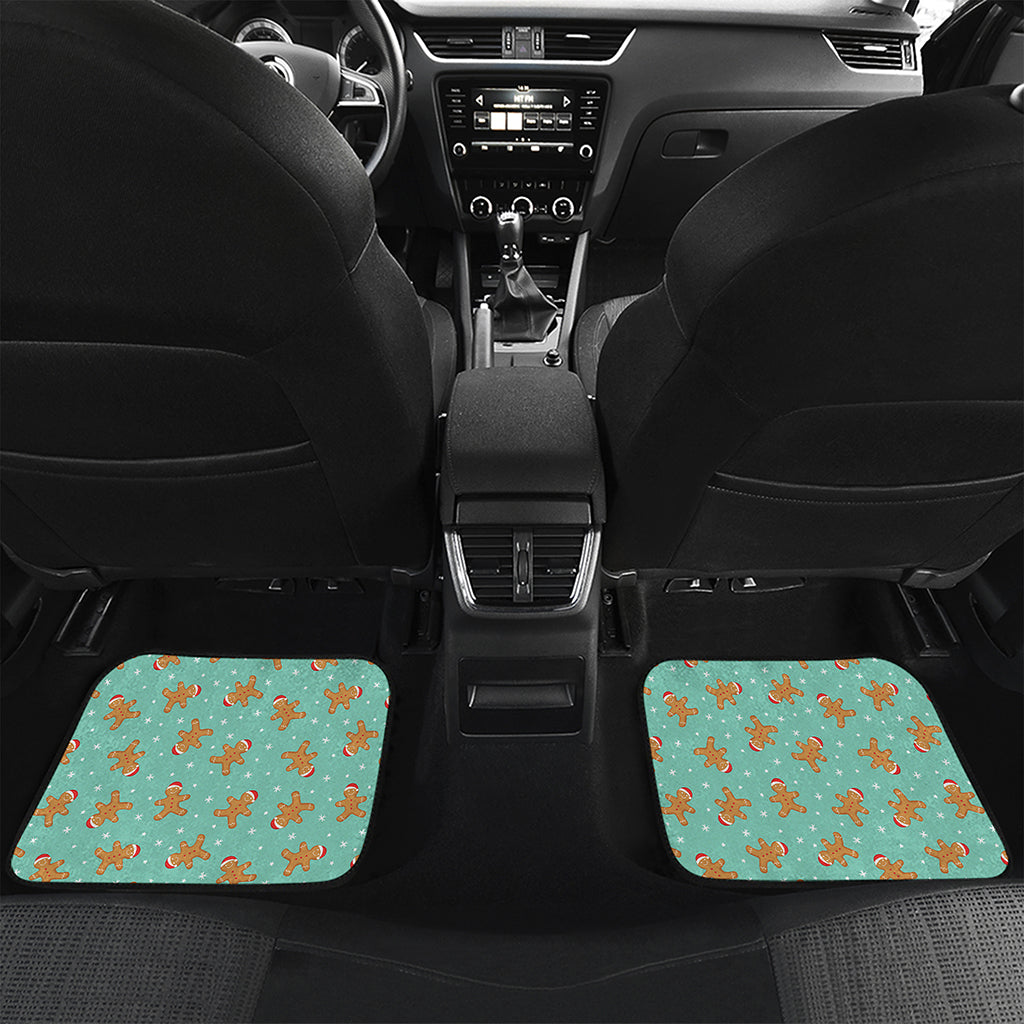 Little Gingerbread Man Pattern Print Front and Back Car Floor Mats