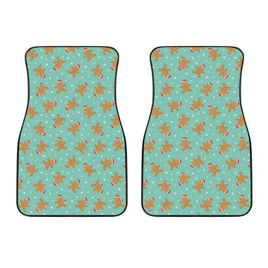 Little Gingerbread Man Pattern Print Front Car Floor Mats