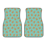 Little Gingerbread Man Pattern Print Front Car Floor Mats