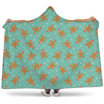 Little Gingerbread Man Pattern Print Hooded Blanket