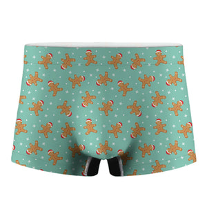 Little Gingerbread Man Pattern Print Men's Boxer Briefs